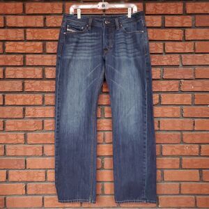Diesel Industry Jeans Fit 33 x 30 Viker Button Fly Straight Blue Denim ORUS6